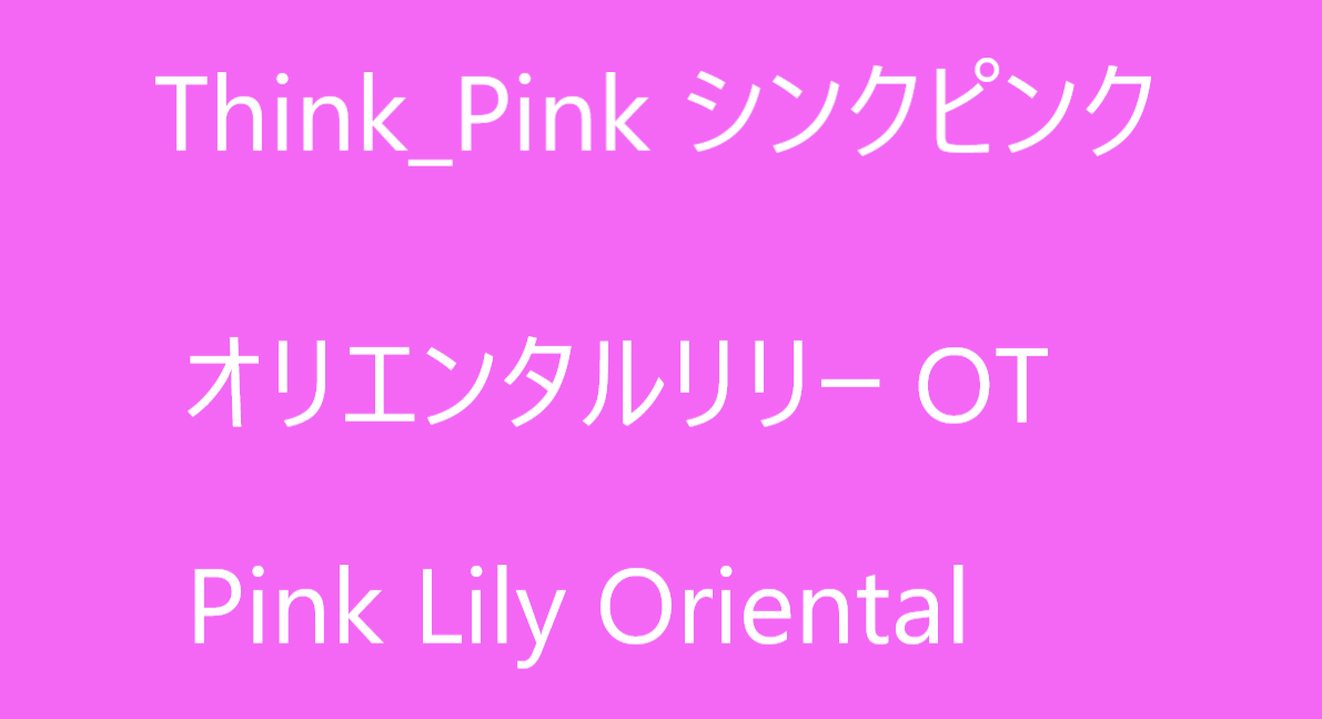 シンクピンクはピンクのユリOT品種
